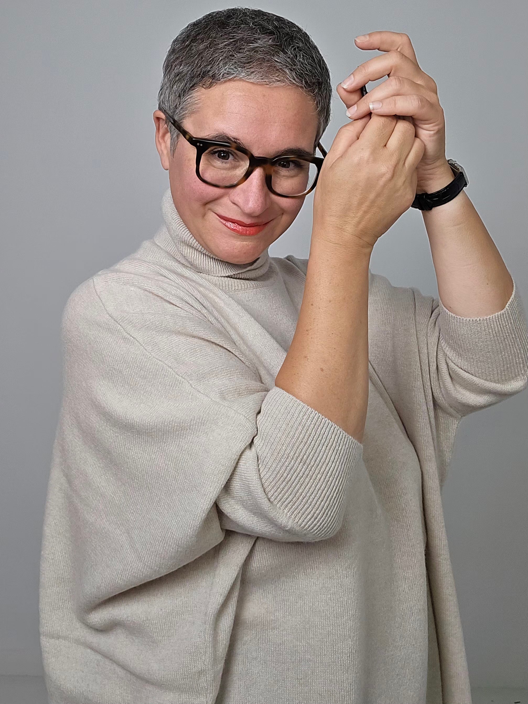 Be You - Maglia cashmere turtle neck sand