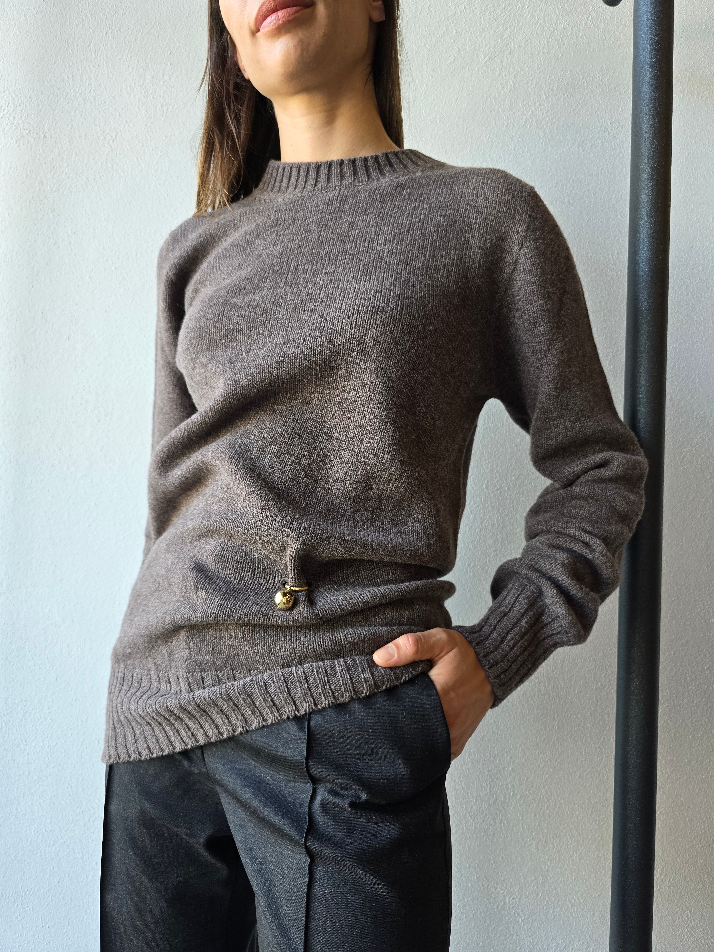 Philosophy di Lorenzo Serafini - Maglia in cashmere grigio tortora