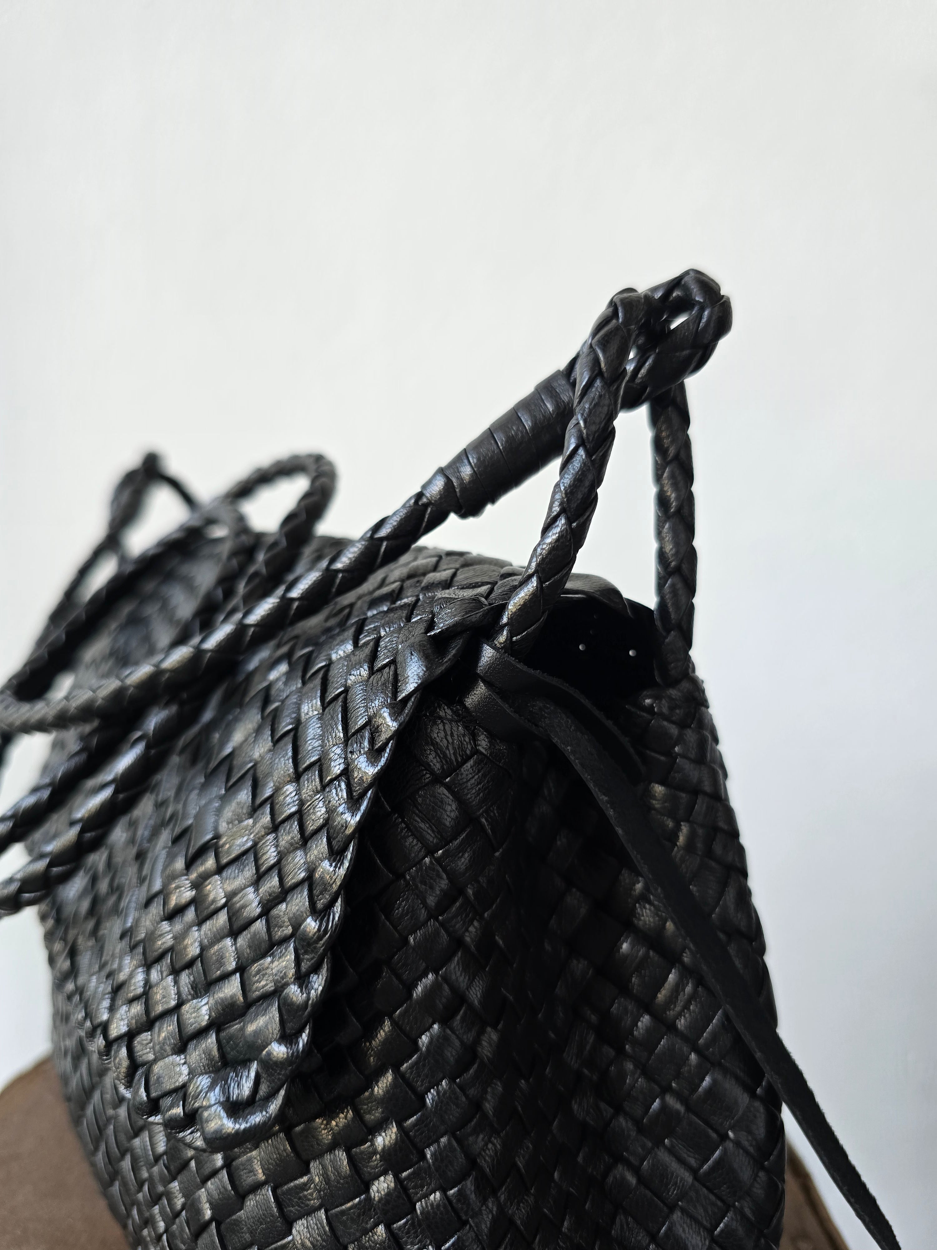 Ibeliv - Borsa intrecciata "Paris" nera