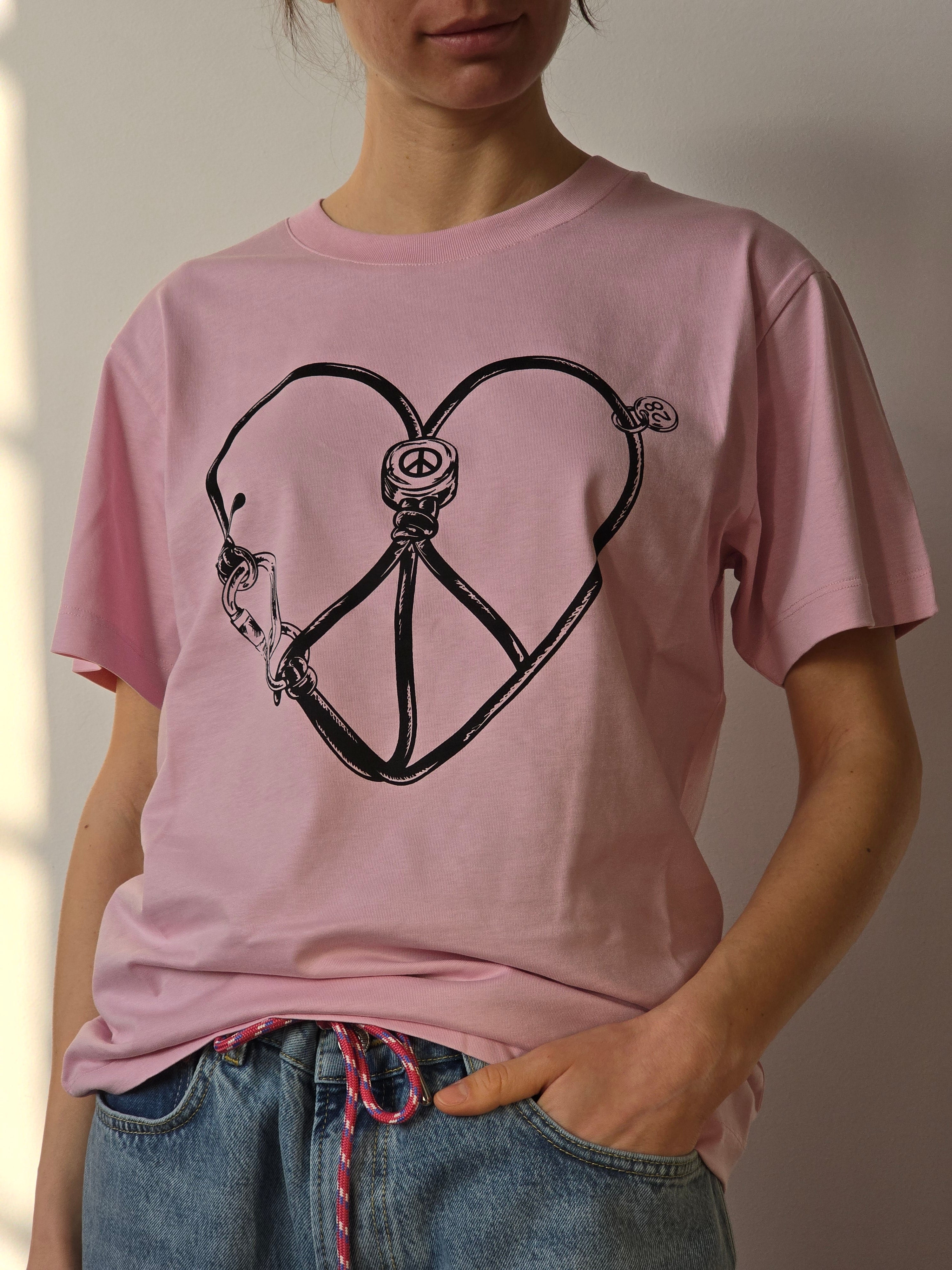 Moschino Jeans - T-shirt cuore rosa