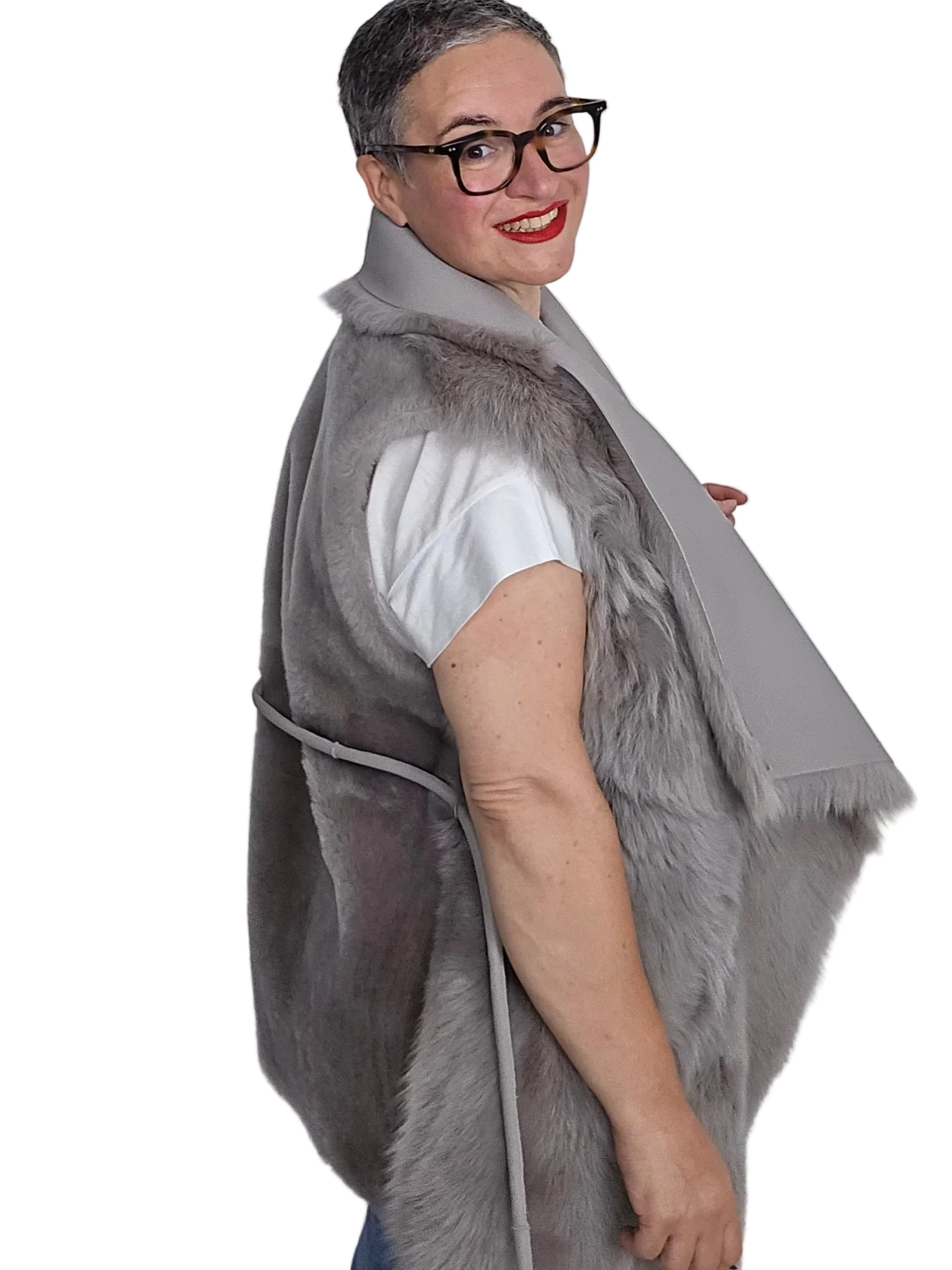 Blancha - Gilet tortora merino