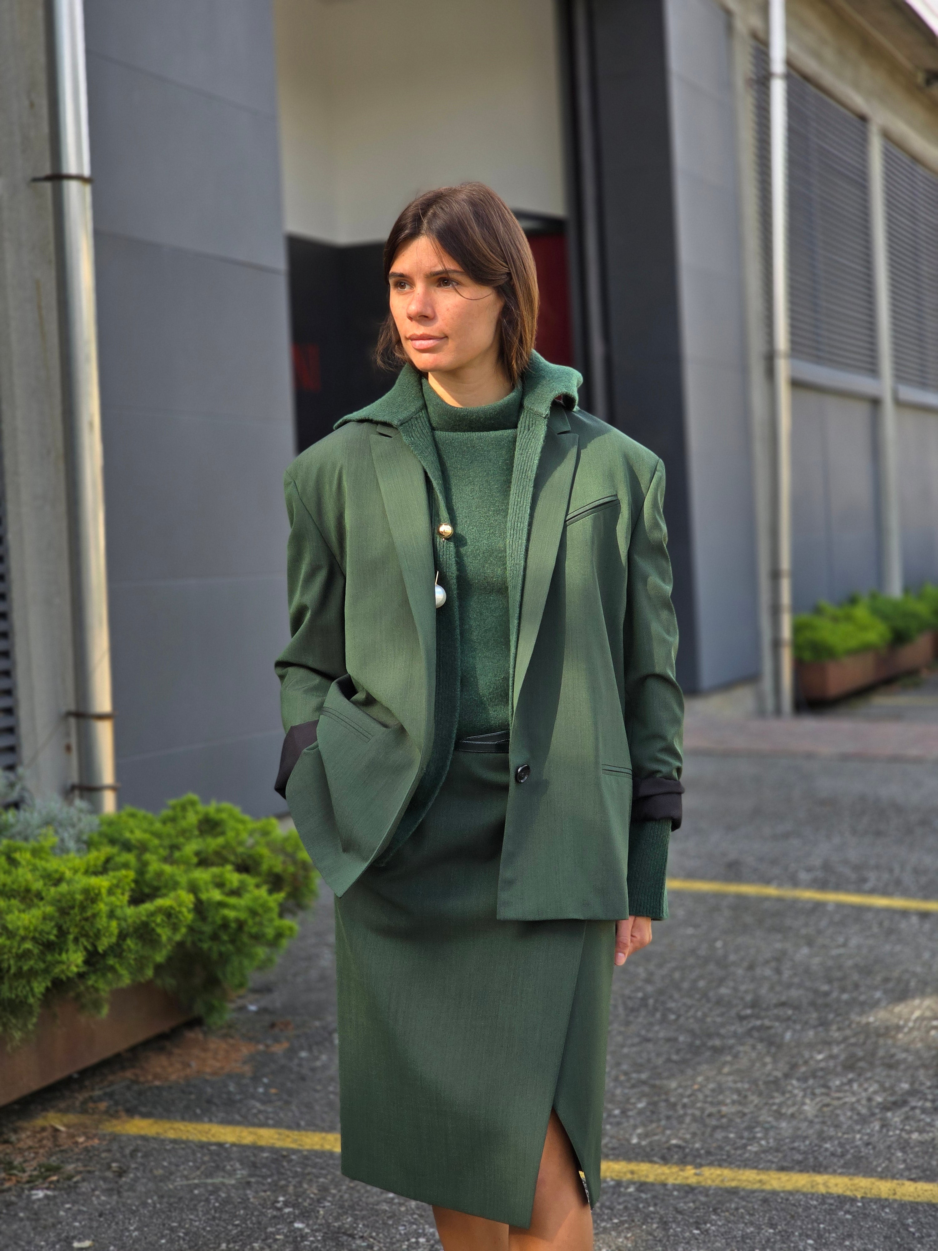 Philosophy di Lorenzo Serafini - Giacca green wool verde