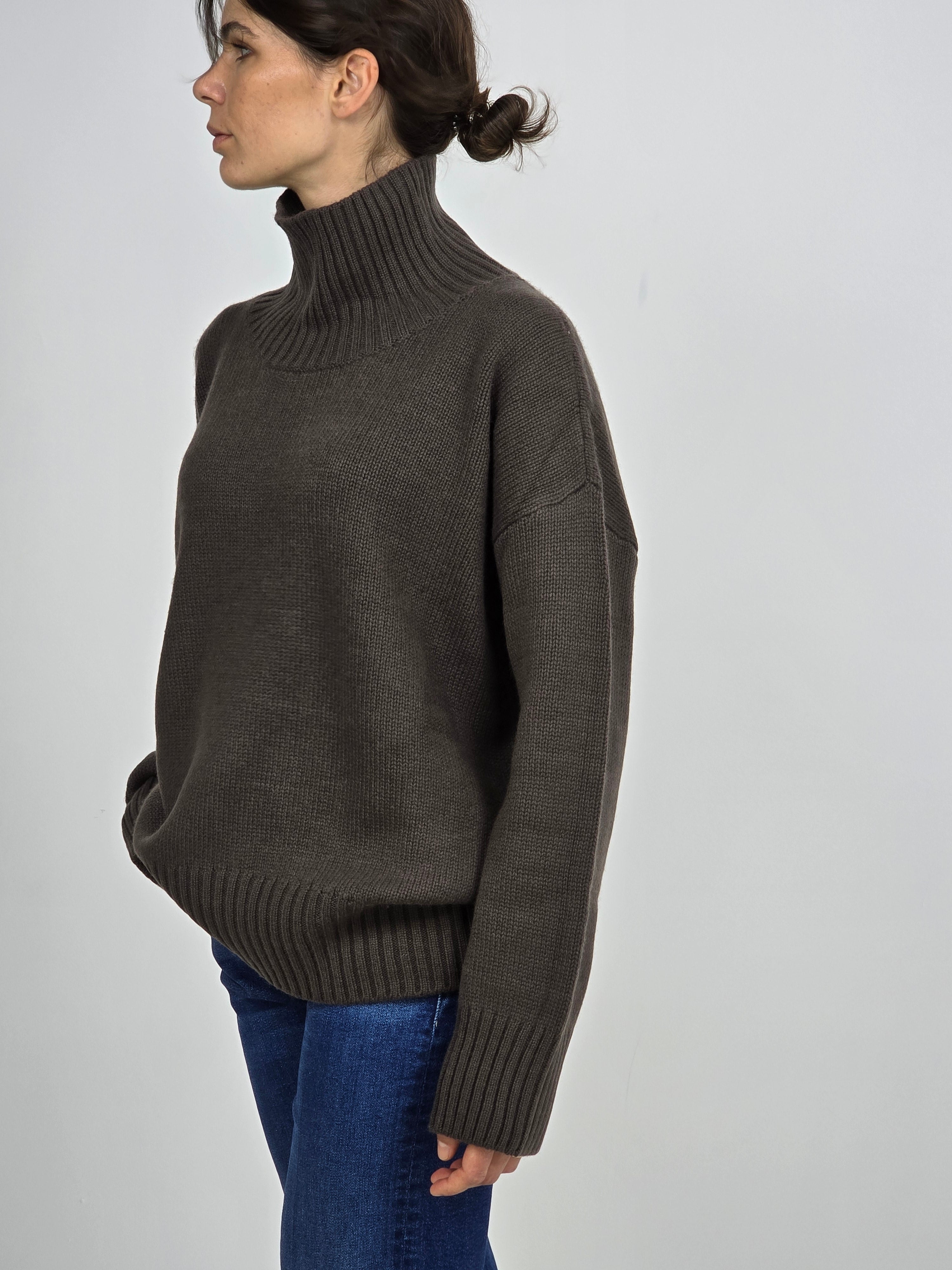 Canessa - Maglia cashmere cioccolato "Connie"