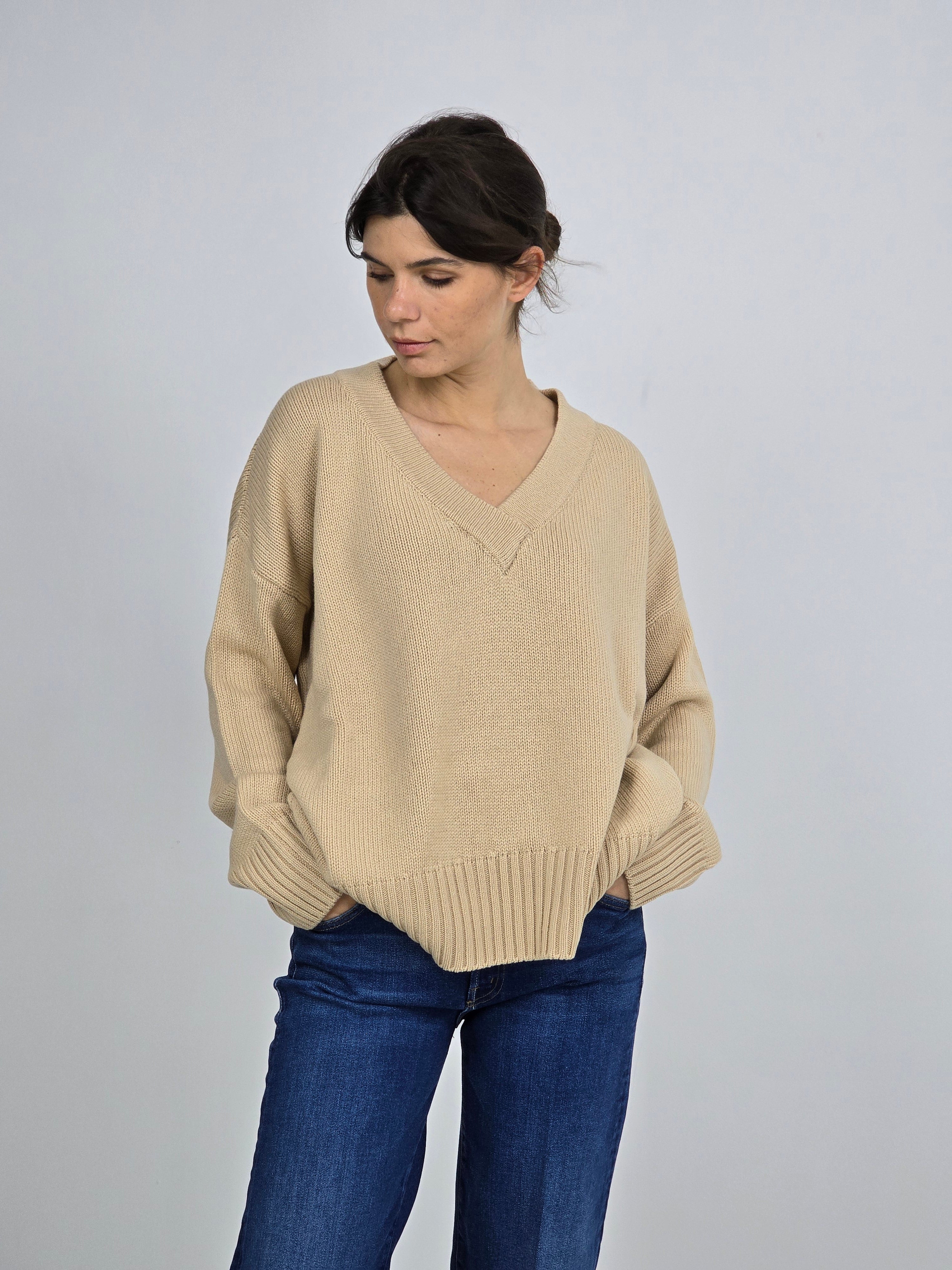 Canessa - Pullover in cashmere "Patricia" vaniglia