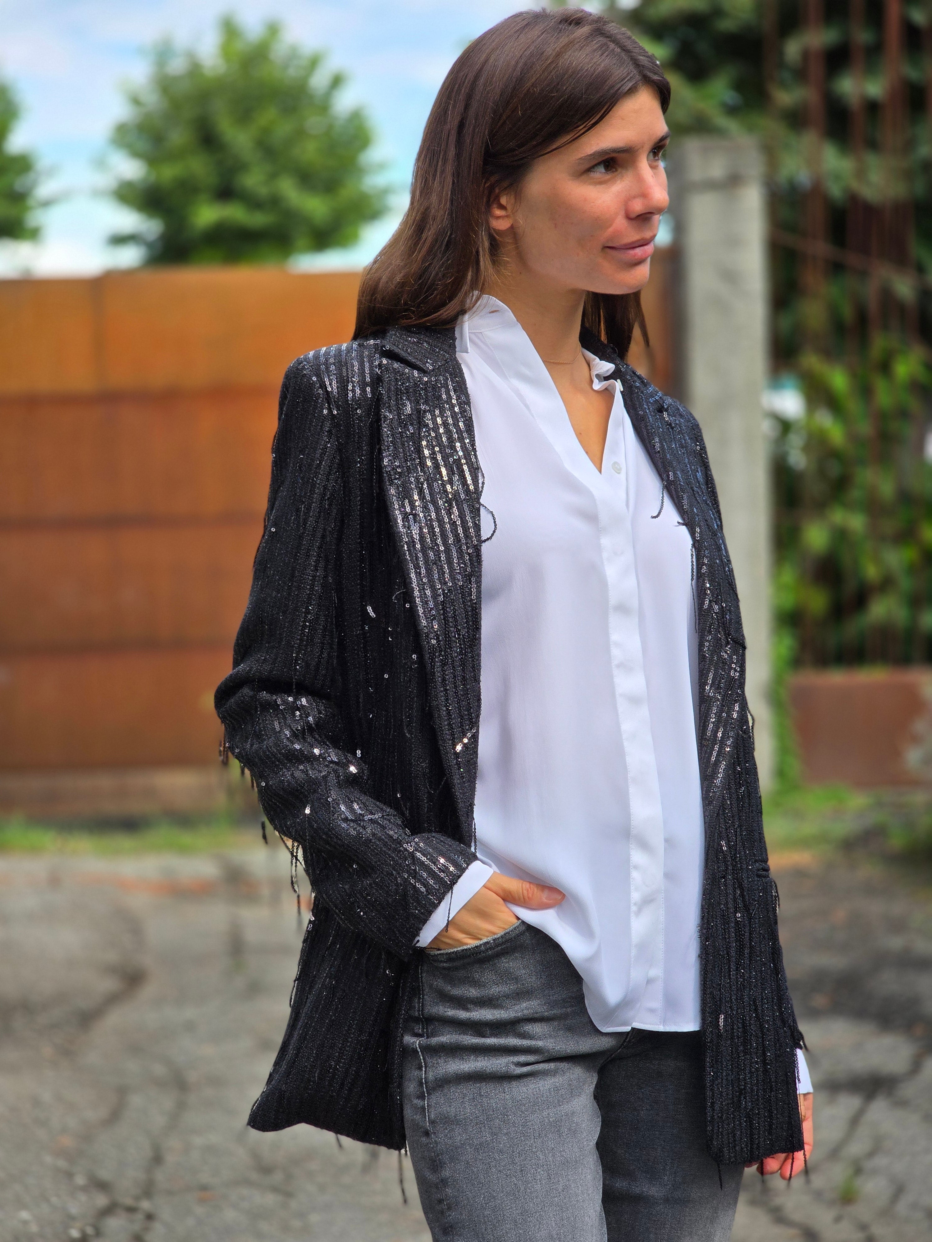 Federica Tosi - Blazer paillettes nero