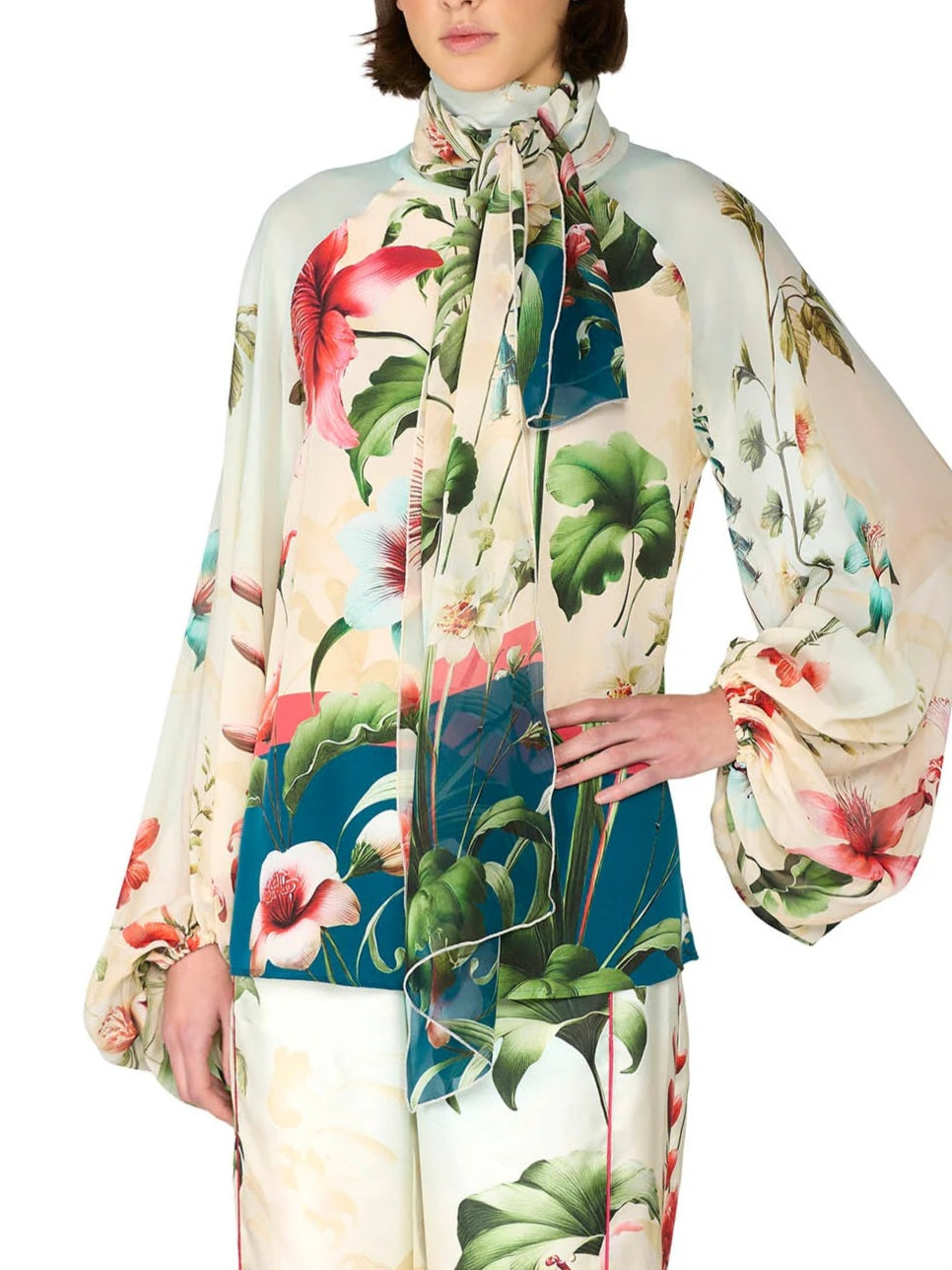 F.R.S. - Camicia crepe de chine wildeflowers