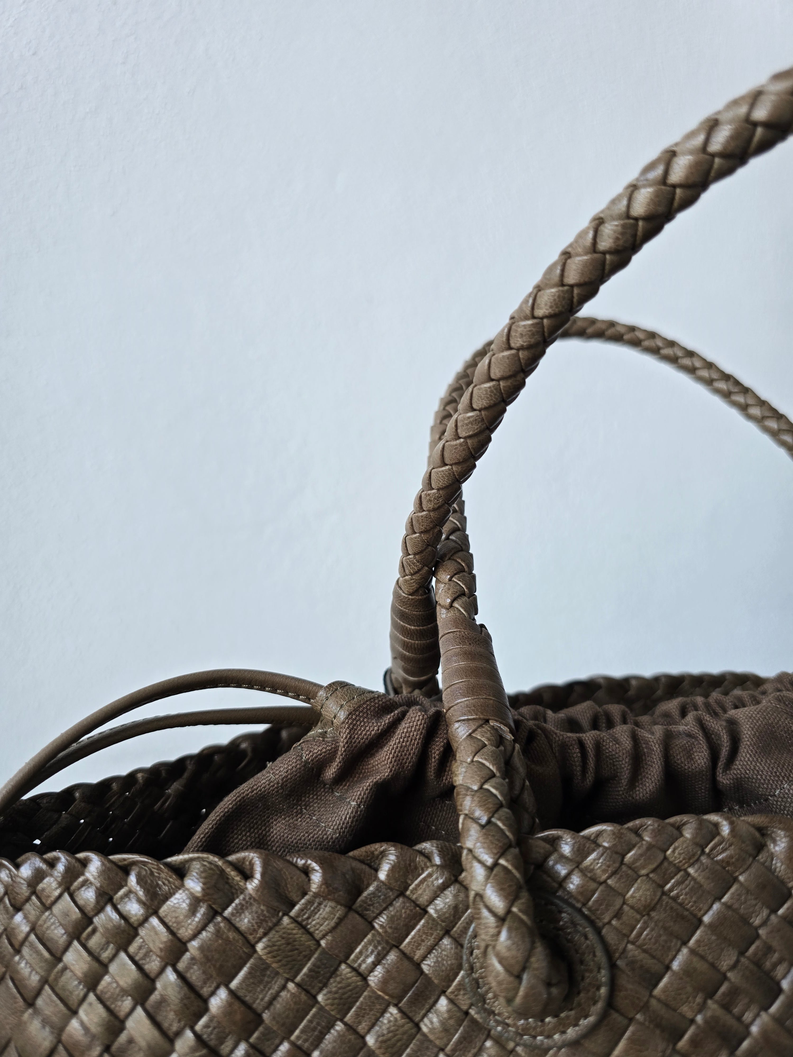 Ibeliv - Borsa in pelle " Bazika" kaki
