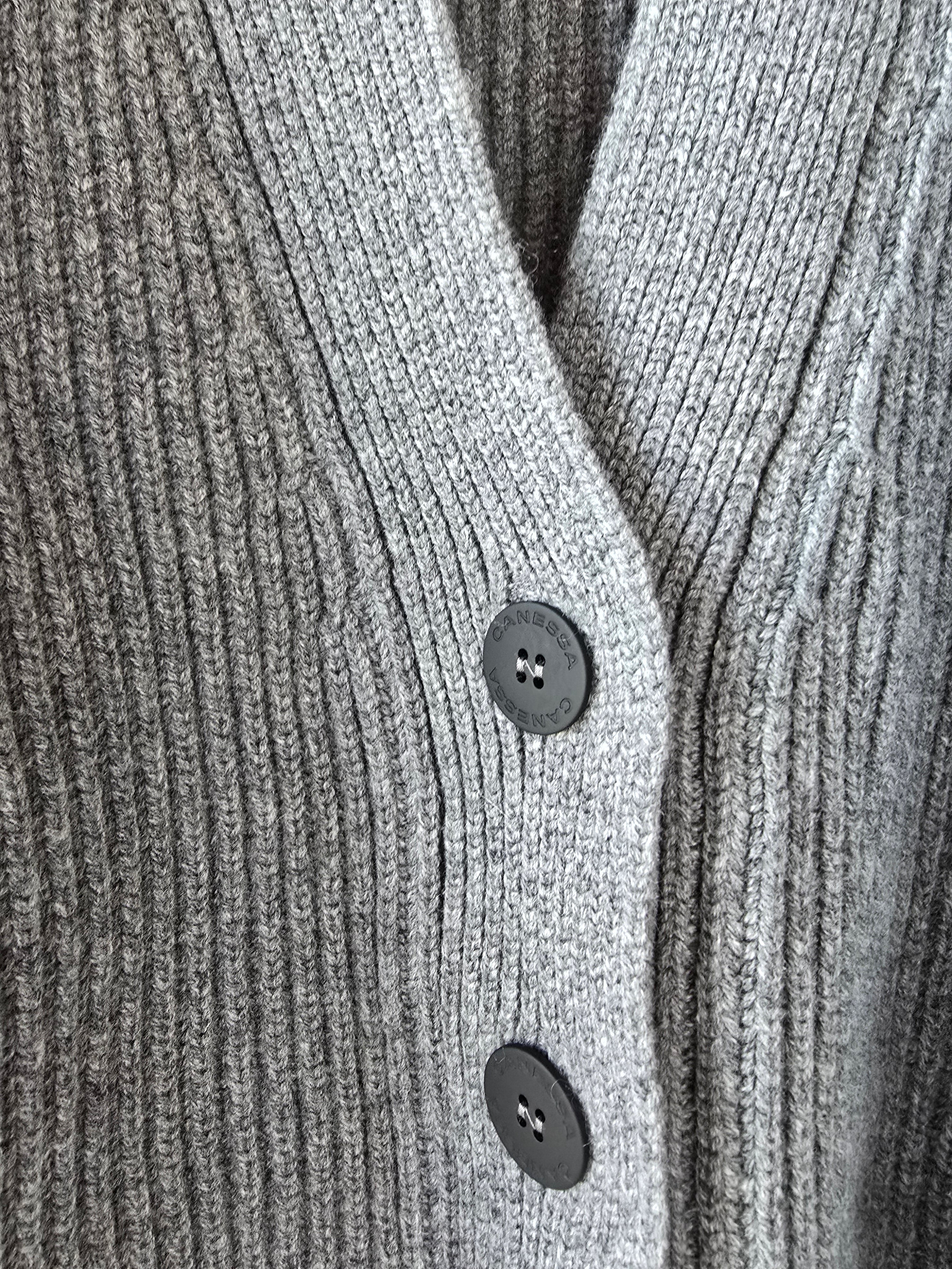 Canessa - Cardigan cropped grigio