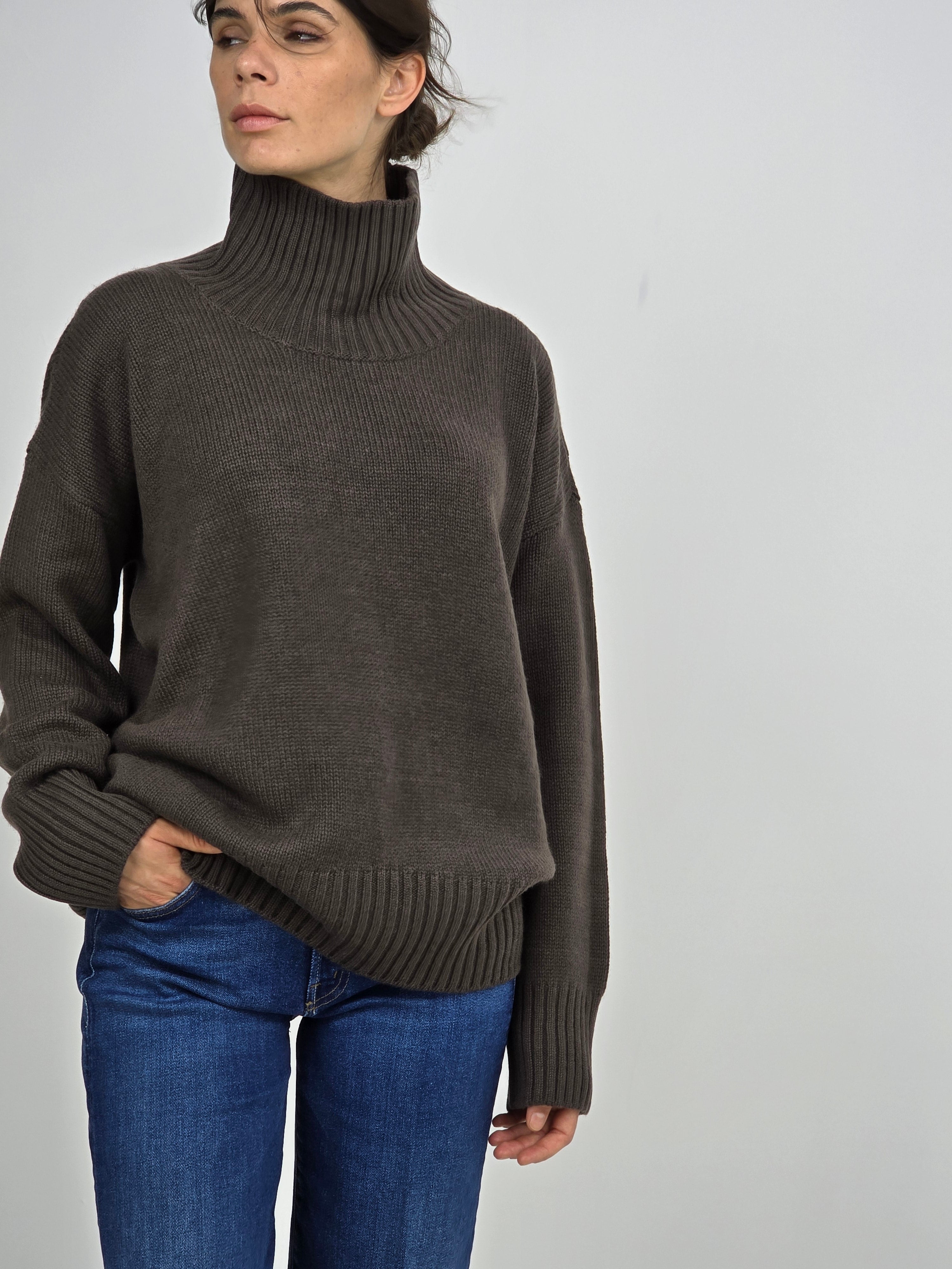 Canessa - Maglia cashmere cioccolato "Connie"