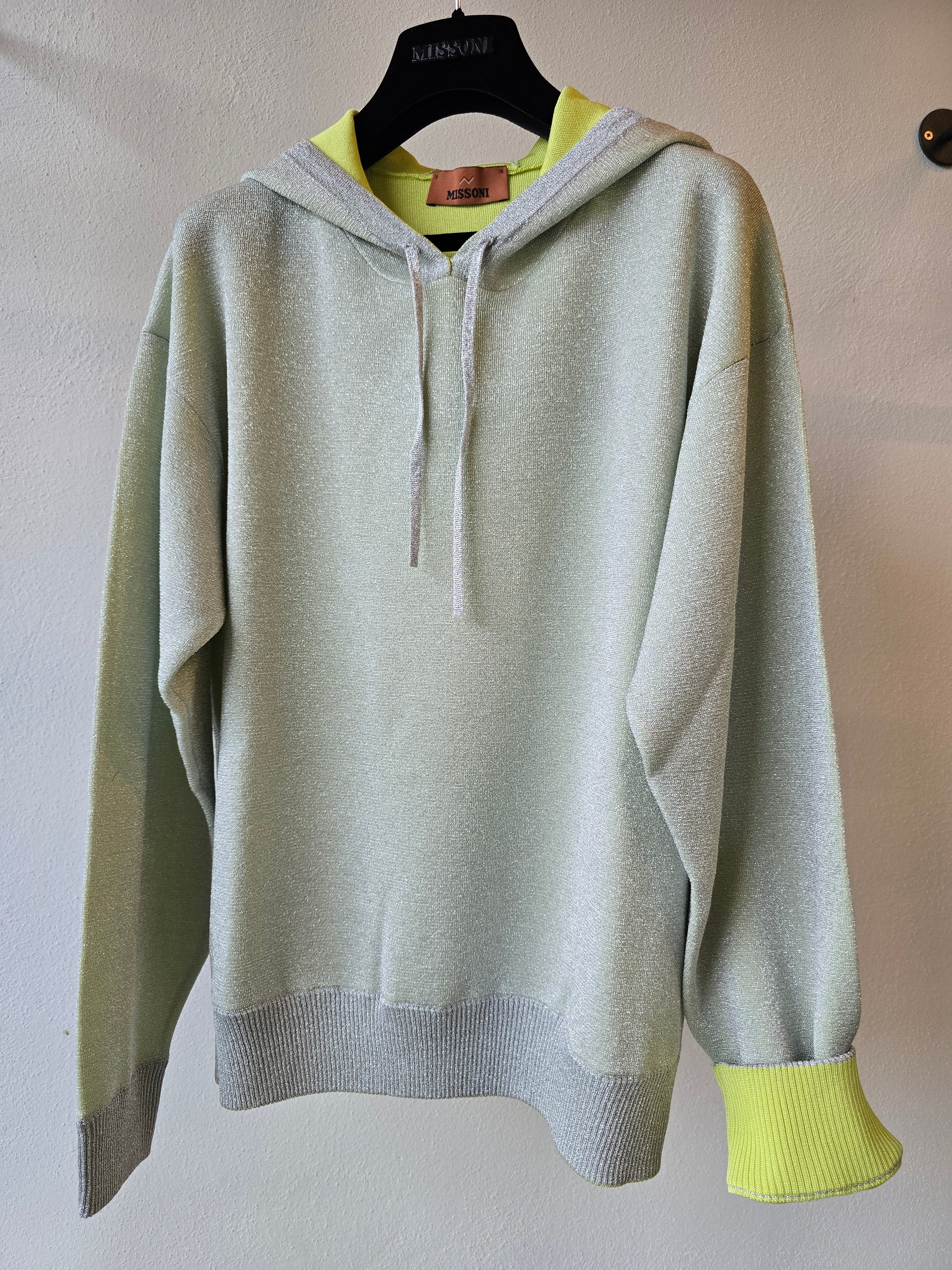 Missoni - Felpa con cappuccio, verde lime