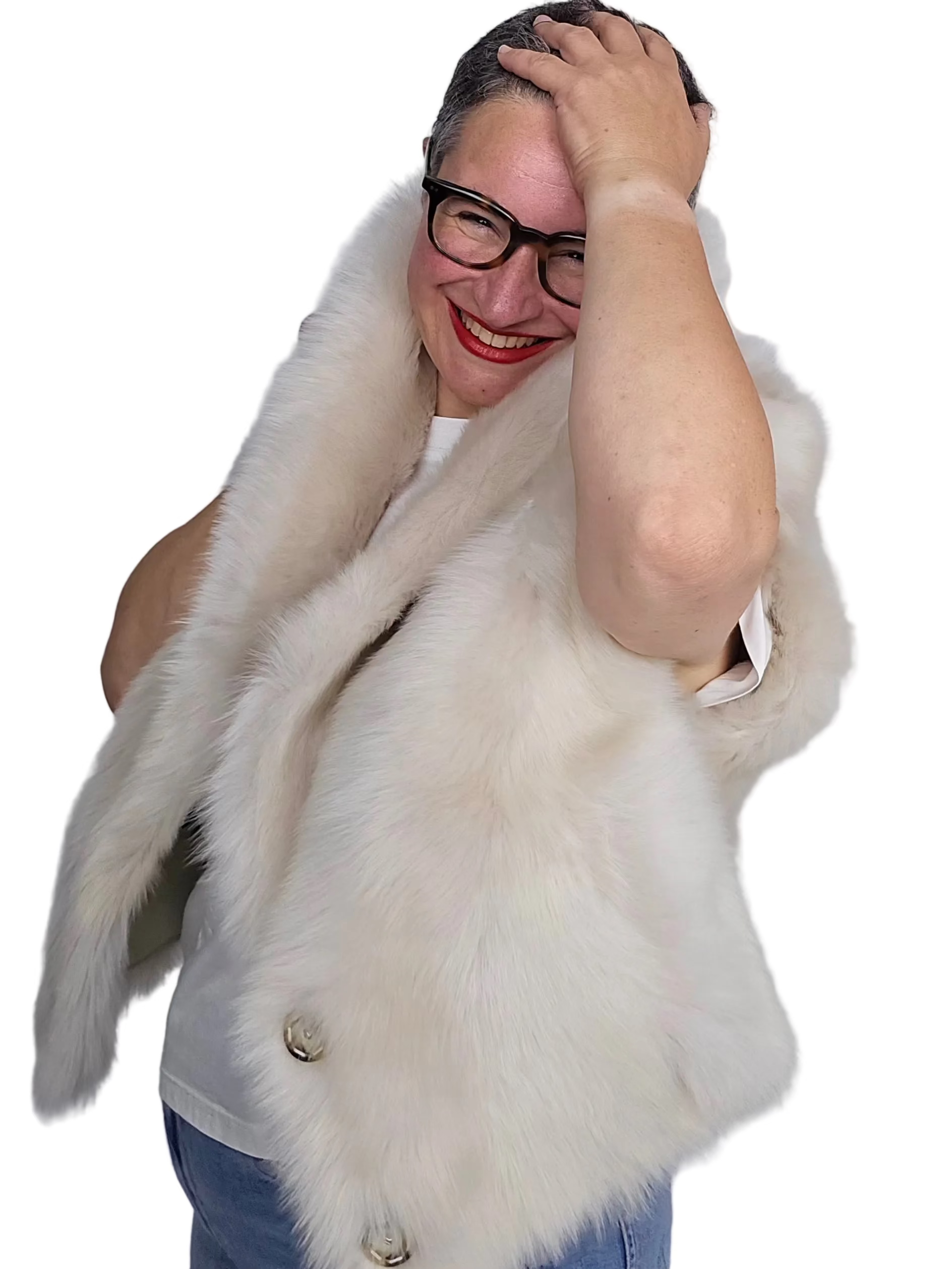 Blancha - Gilet Toscana shearling burro
