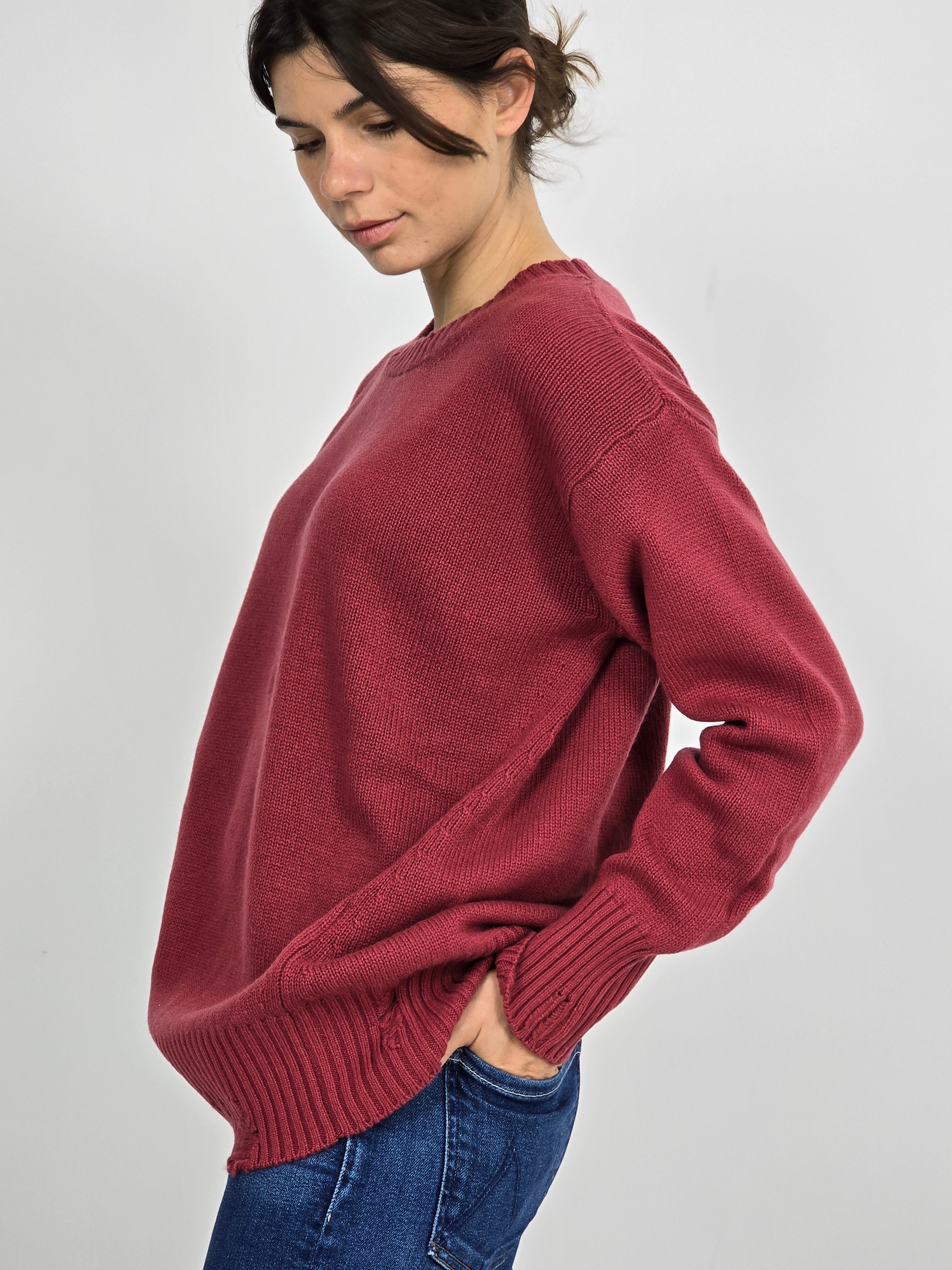 Canessa - Maglia in cashmere "Leda" rosso navajo