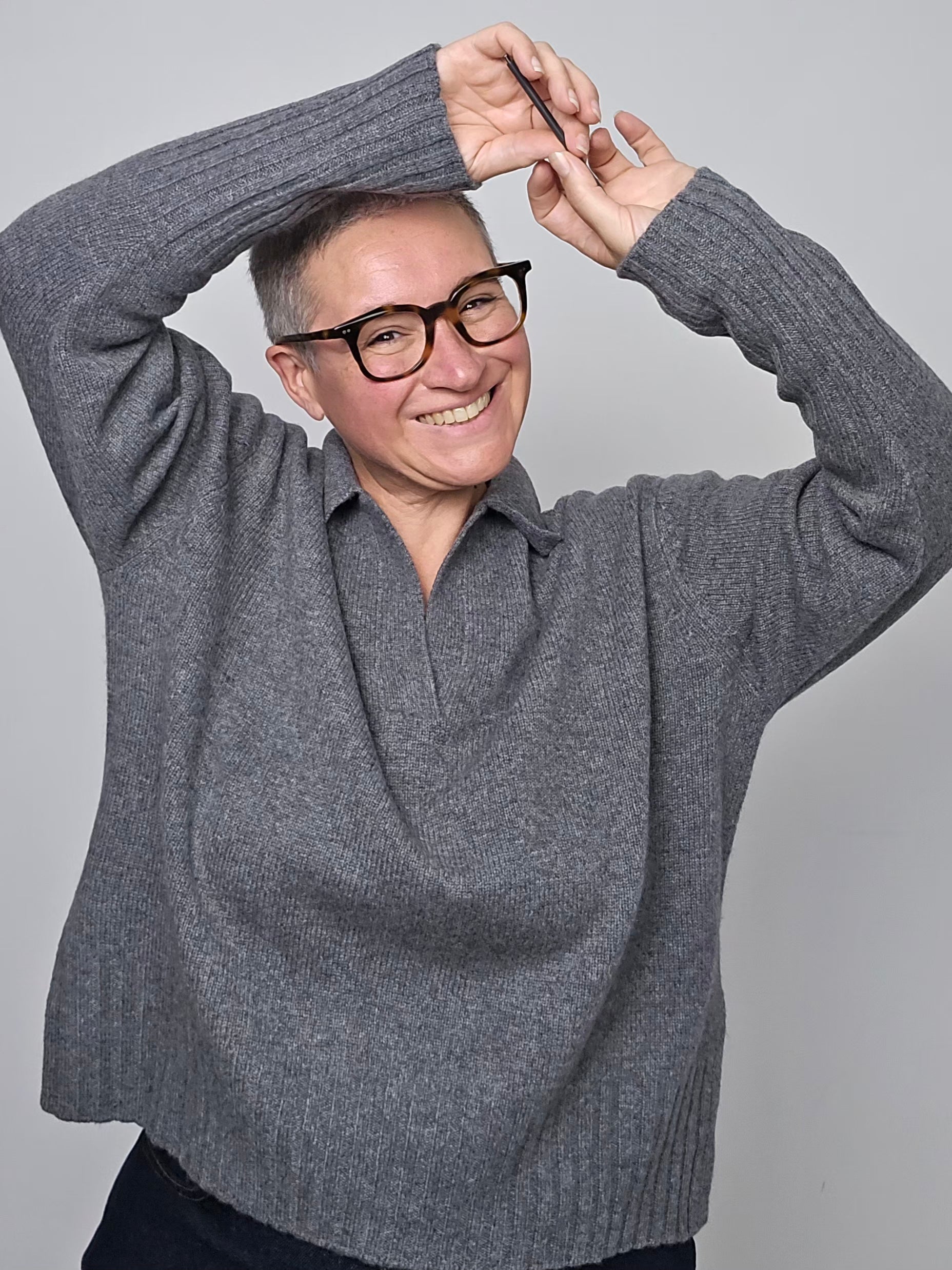 Be You - Polo cashmere dark grey