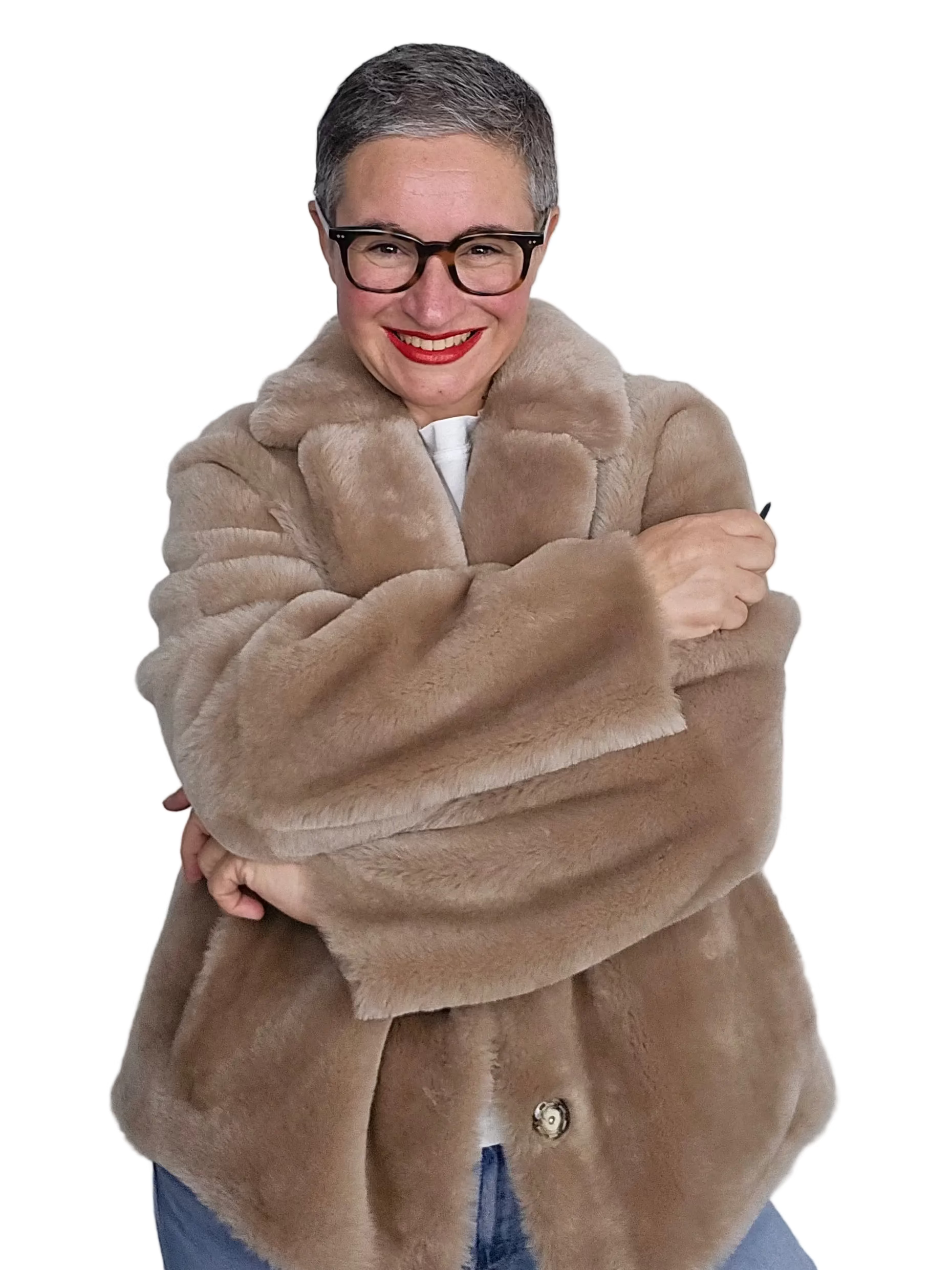 Blancha - Giacca merino nocciola