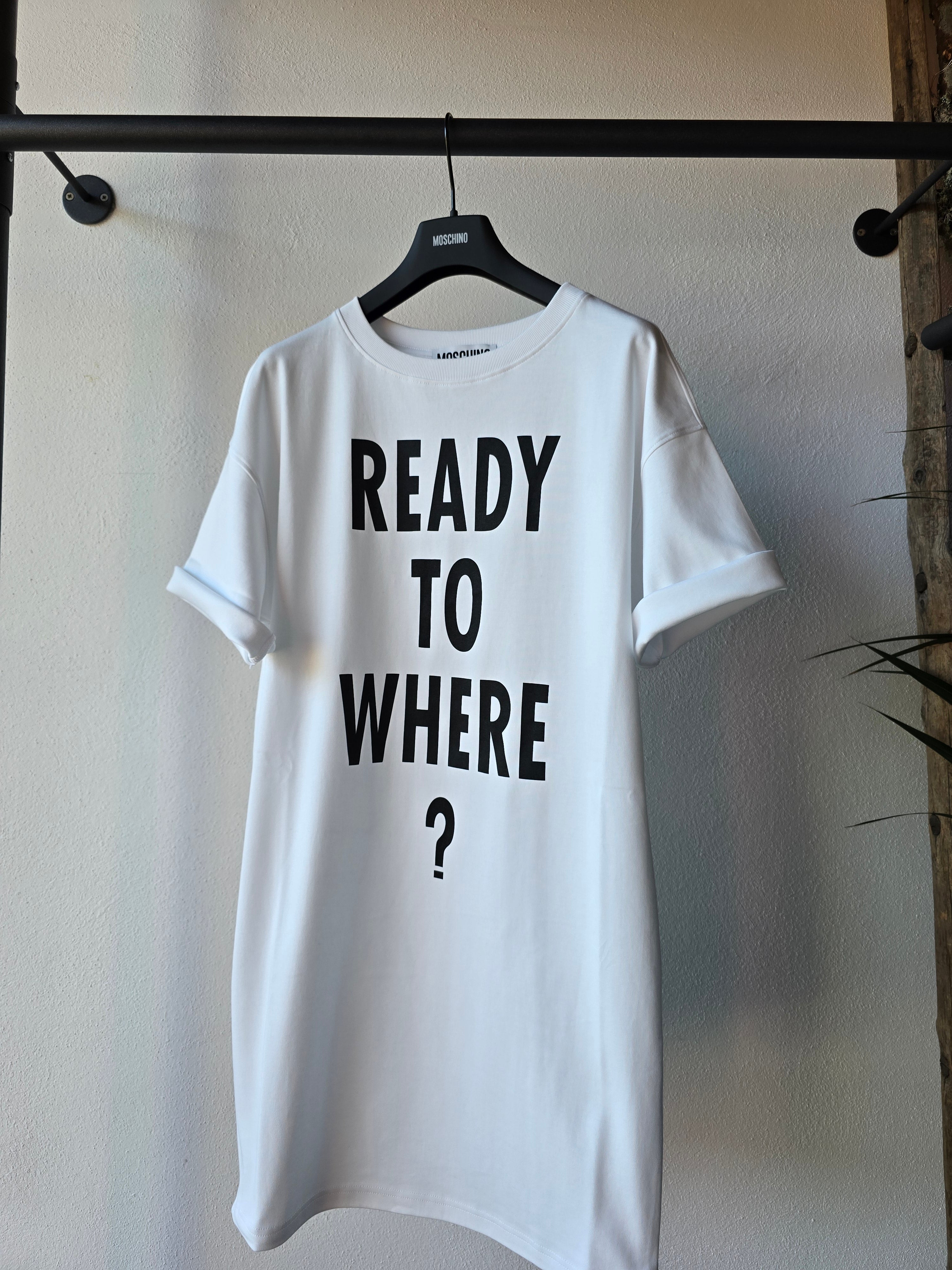 Moschino - Maxi t-shirt mini abito "Ready to wear?"
