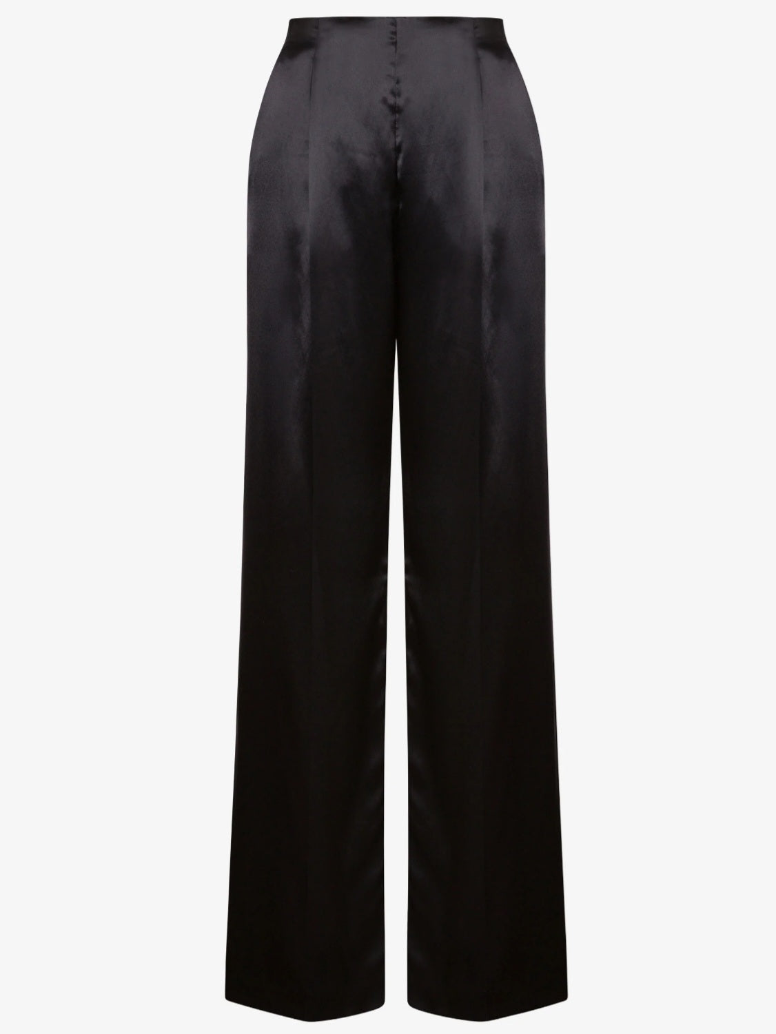 Alberta Ferretti - Pantalone in raso lucido nero