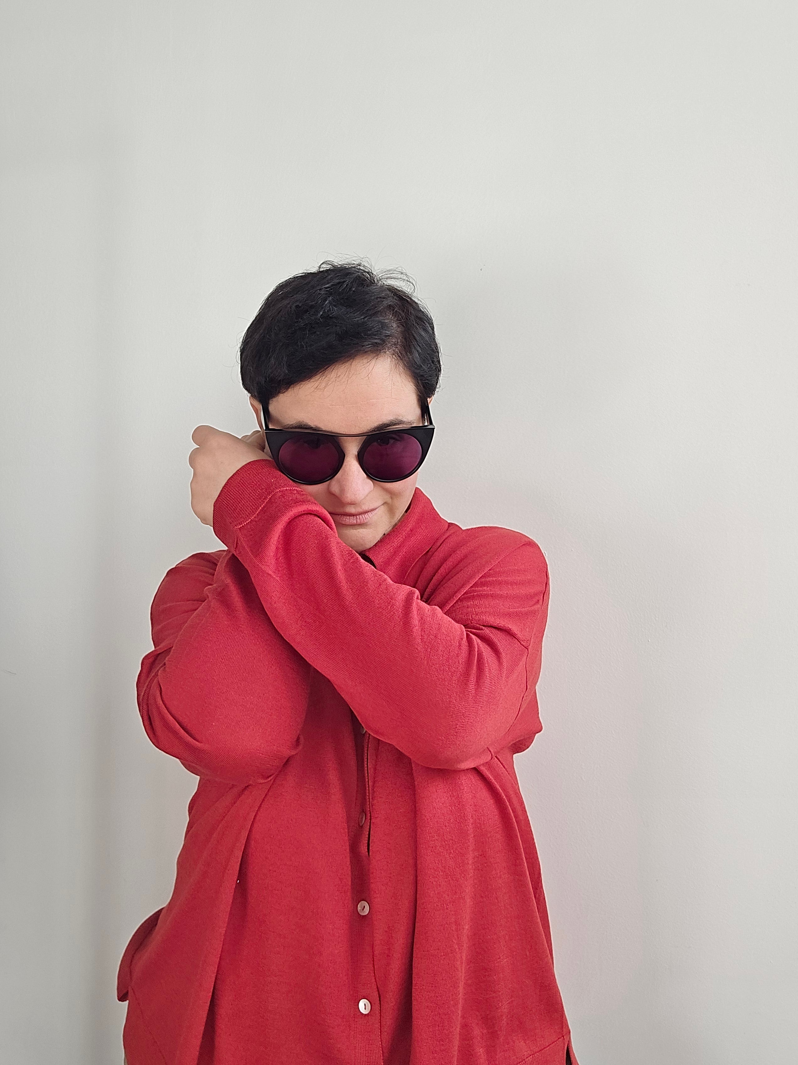 Be You - Cardigan polo rosso
