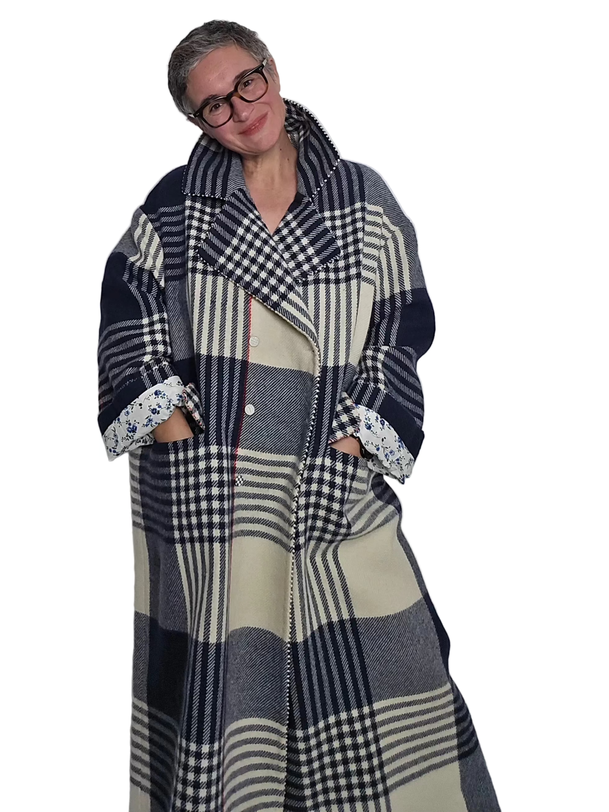 Péro - Cappotto a quadri in lana