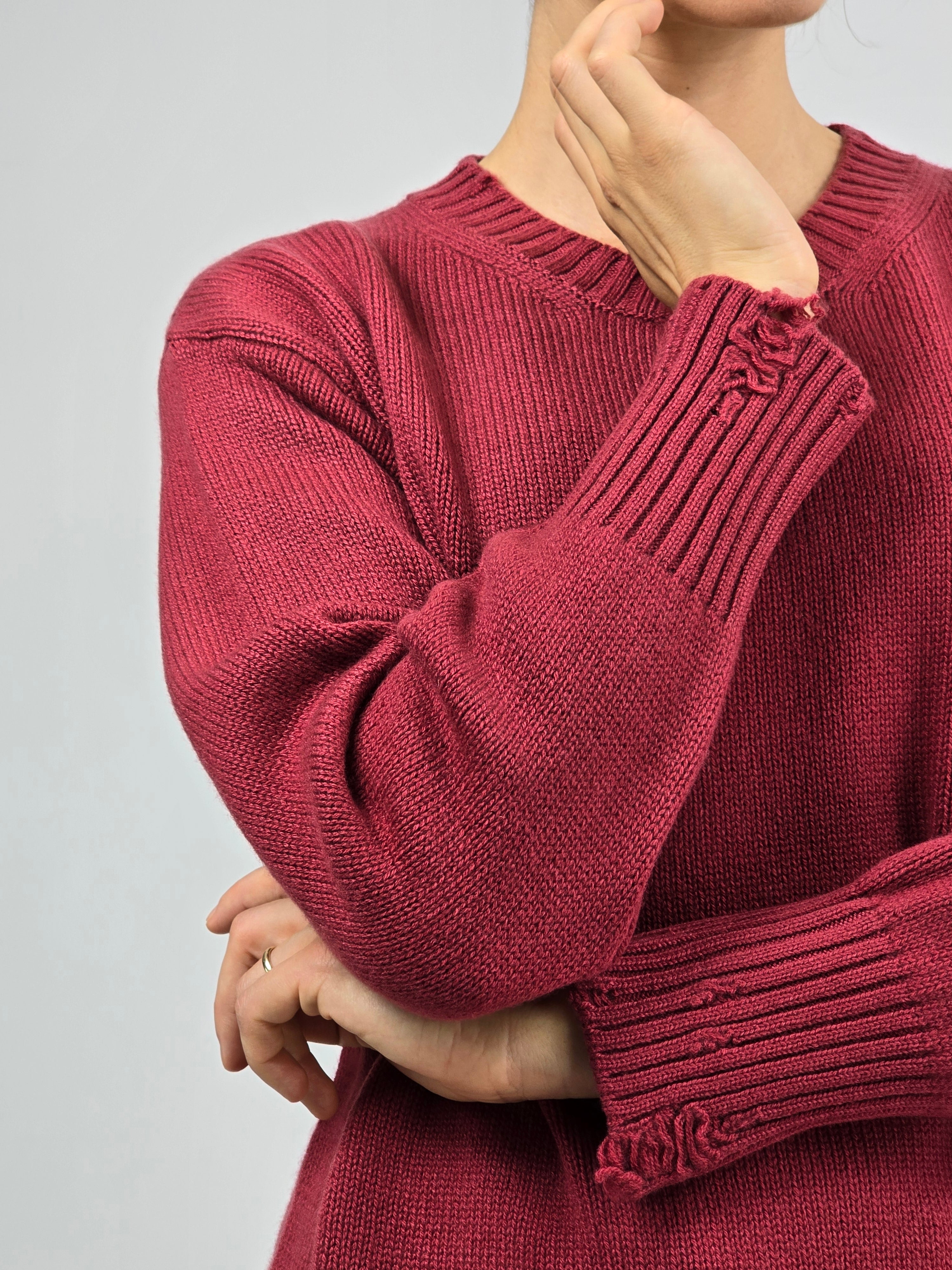 Canessa - Maglia in cashmere "Leda" rosso navajo