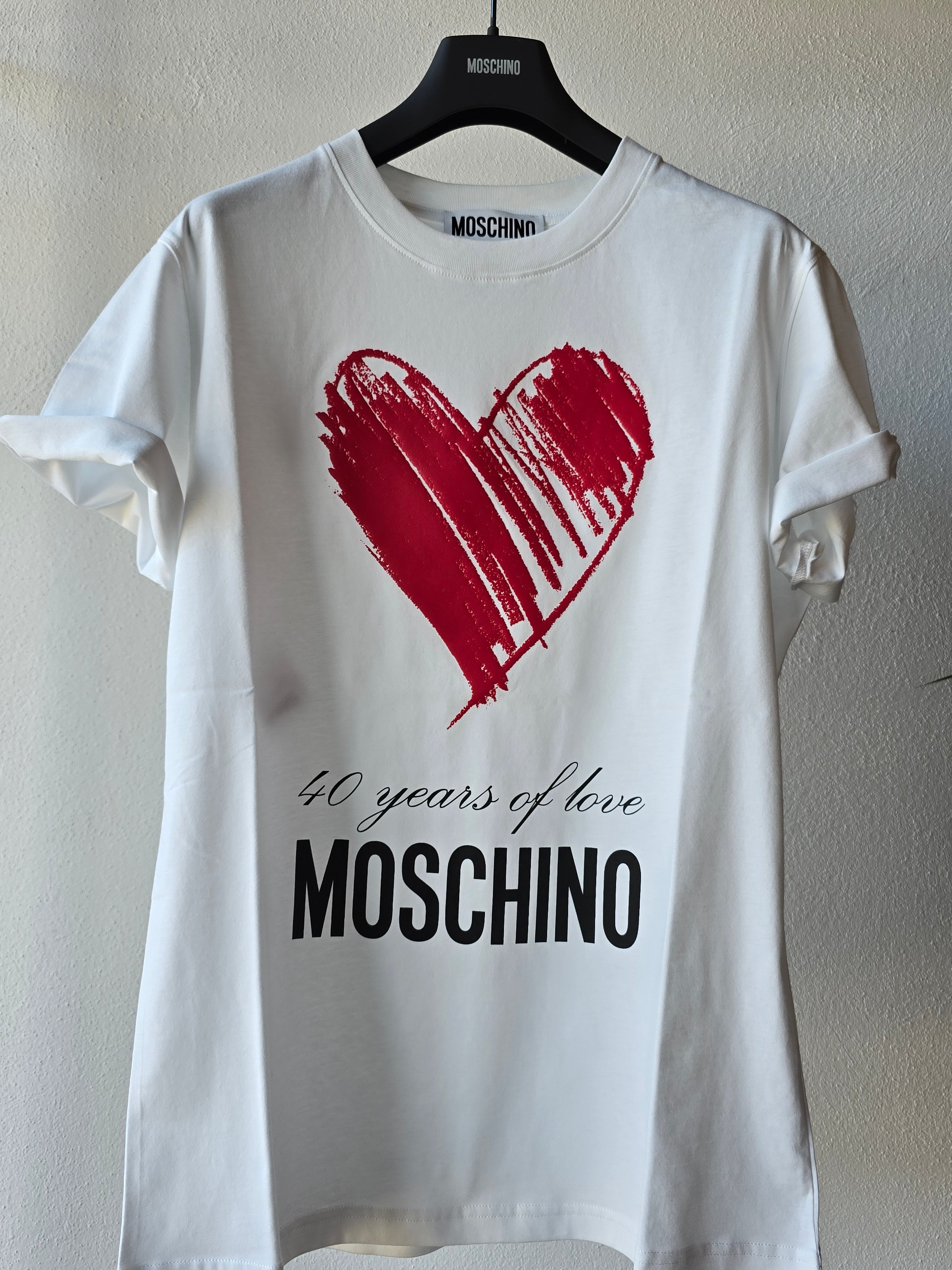 Moschino T-shirt – Cotone cuore grande
