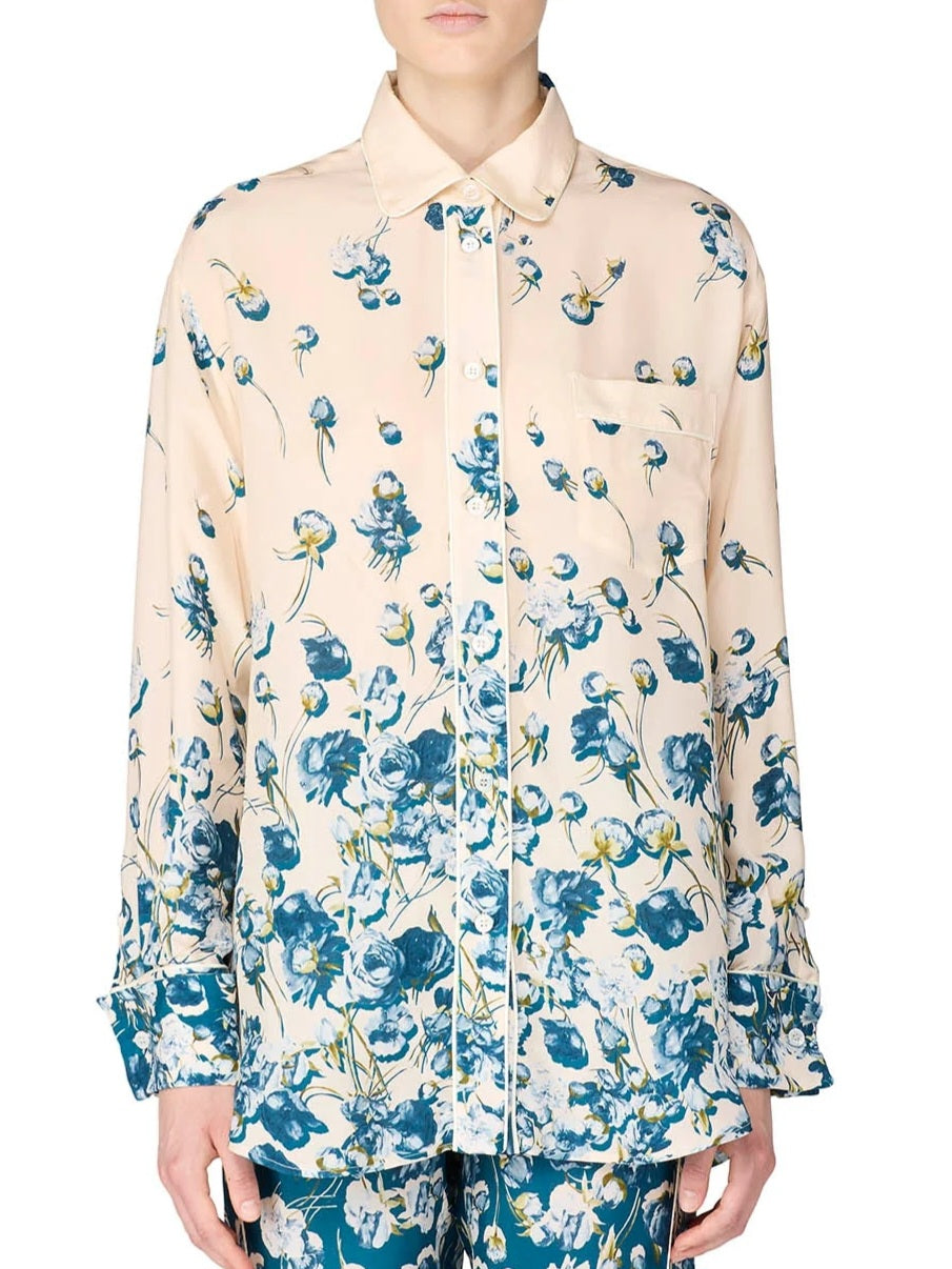 F.R.S. - Camicia seta con fantasia rosr "Aether"