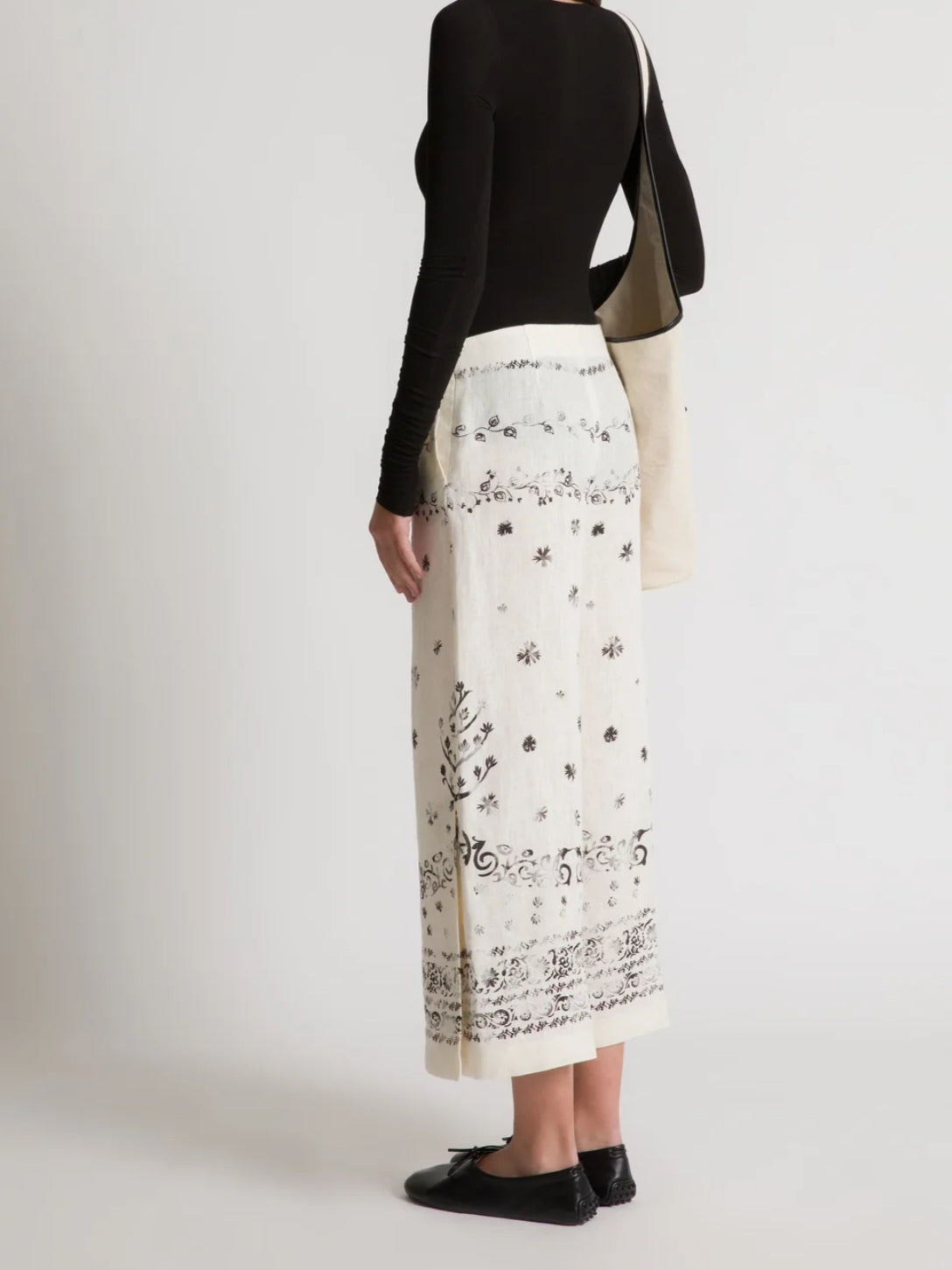 Alberta Ferretti - Pantalone lino stampato