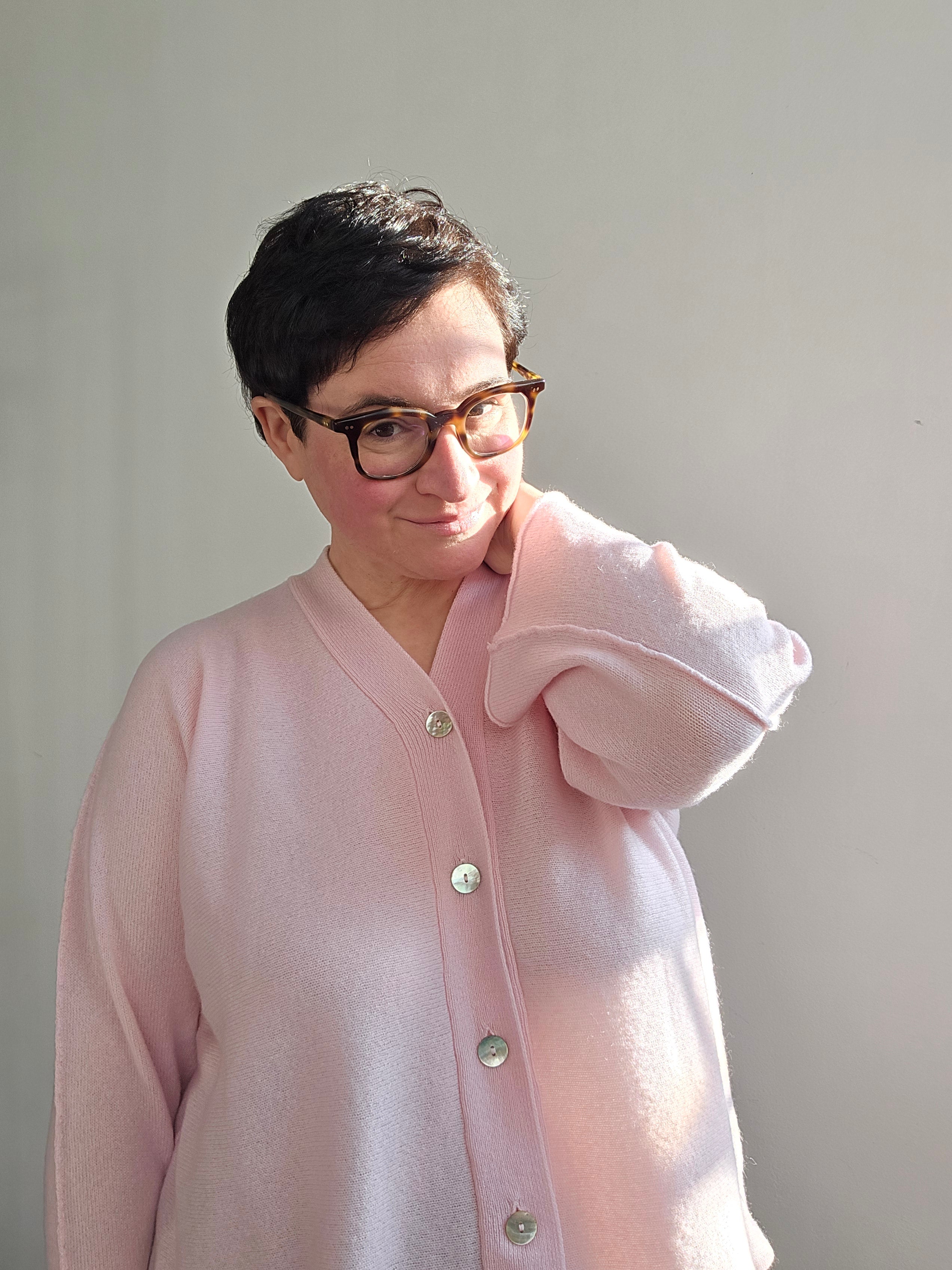 Be You - Cardigan "Benedicta" glossy rose
