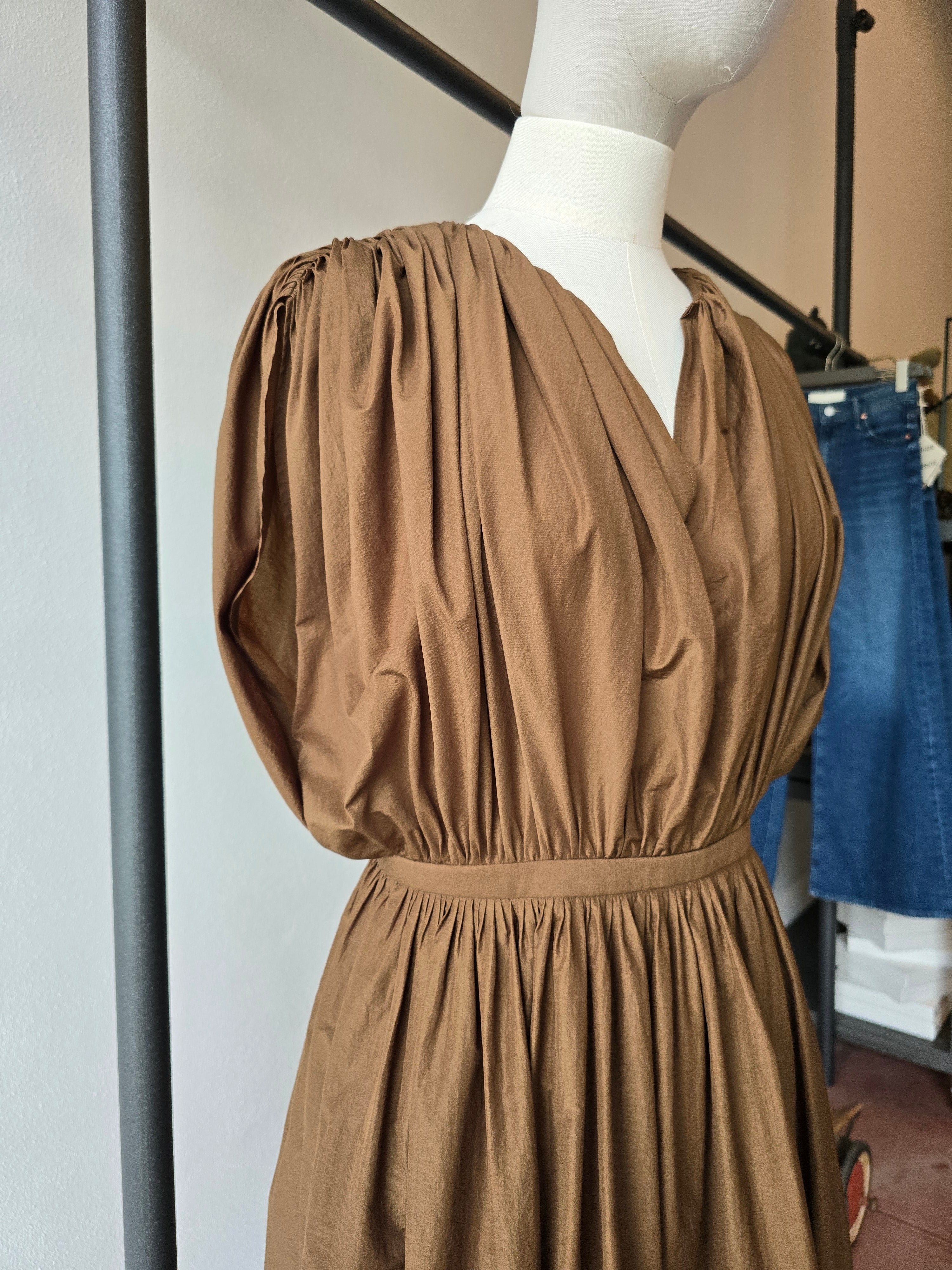 Philosophy di Lorenzo Serafini - Abito marrone nylon
