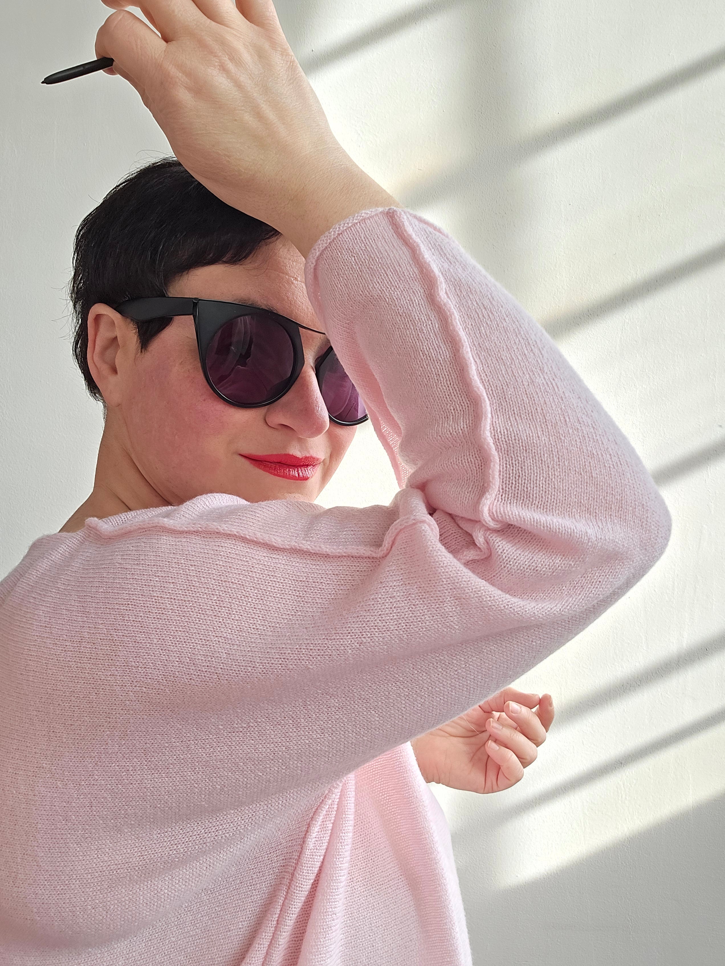 Be You - Maglia scollo rotondo glossy rose